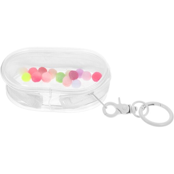 Sacchetto Trasparente per Bambole e Figurine, Organizer Portatile con Zip 16.5x6.5x4.2 cm