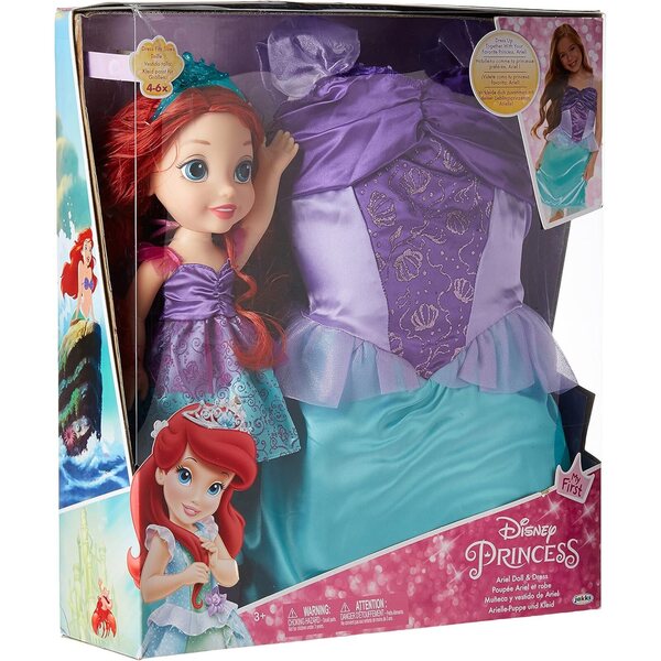 Disney Princess Ariel Puppe mit elegantem Kleid für Kinder
