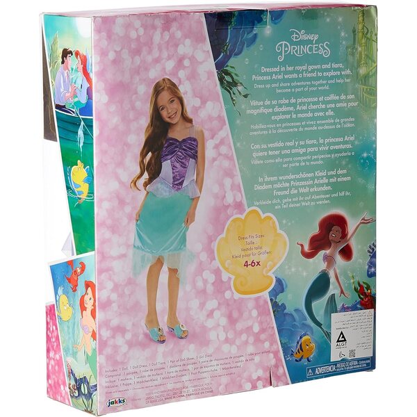Disney Princess Ariel Puppe mit elegantem Kleid für Kinder