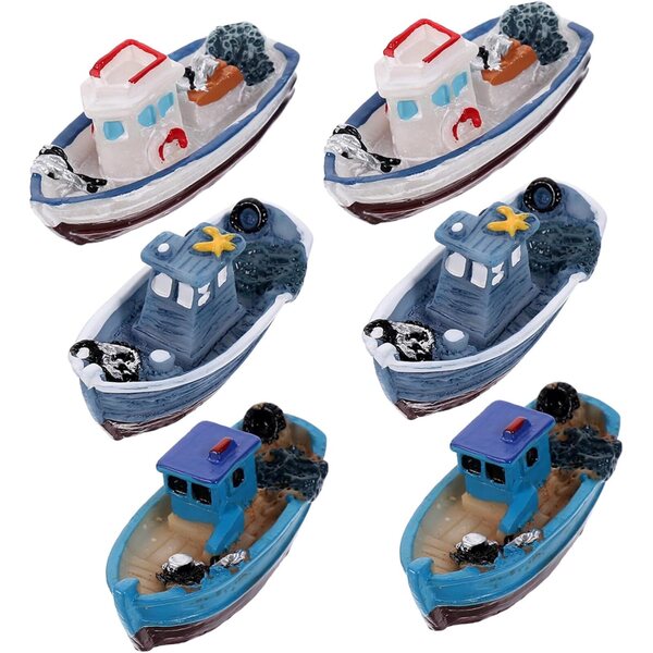 ERINGOGO 6 pezzi Decorazioni in Resina Miniature Tema Spiaggia per Progetti Creativi