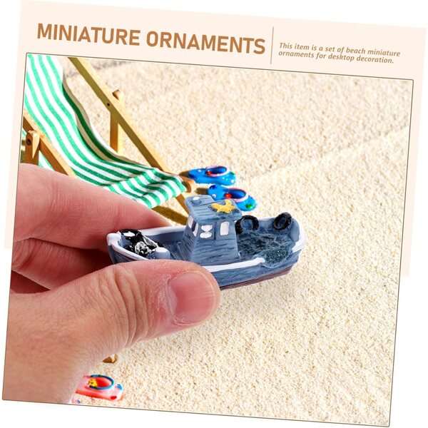 ERINGOGO 6 pezzi Decorazioni in Resina Miniature Tema Spiaggia per Progetti Creativi