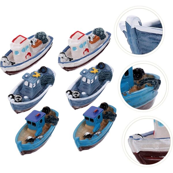 ERINGOGO 6 pezzi Decorazioni in Resina Miniature Tema Spiaggia per Progetti Creativi