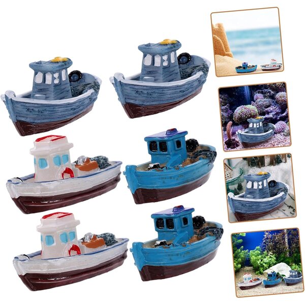 ERINGOGO 6 pezzi Decorazioni in Resina Miniature Tema Spiaggia per Progetti Creativi
