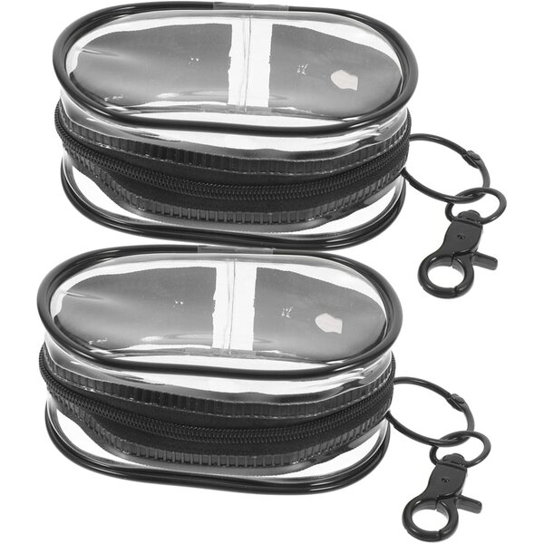 Set 2 Sacchetti Trasparenti in PVC Resistenti all'Acqua per bamboles con Gancio