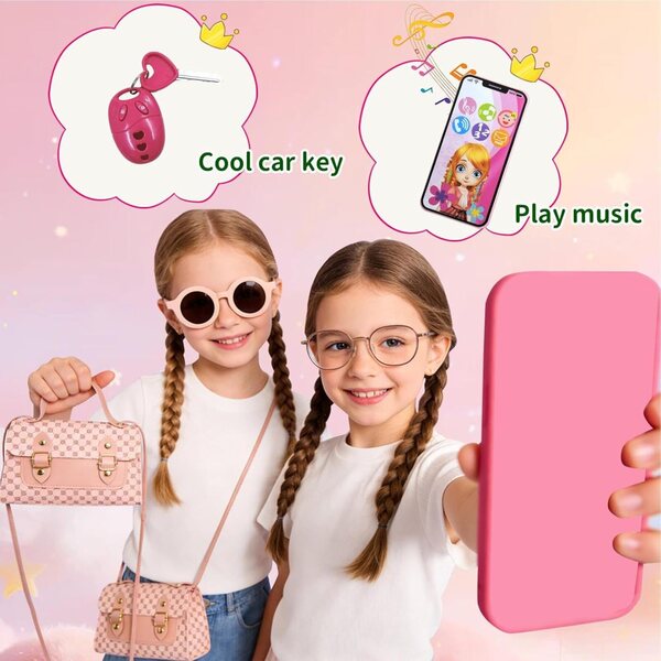 Miniatur-Handtasche für Kinder – farbenfrohes Prinzessinnen-Design, tragbar und leicht zu öffnen
