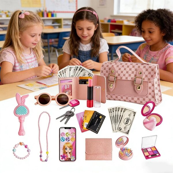 Miniatur-Handtasche für Kinder – farbenfrohes Prinzessinnen-Design, tragbar und leicht zu öffnen