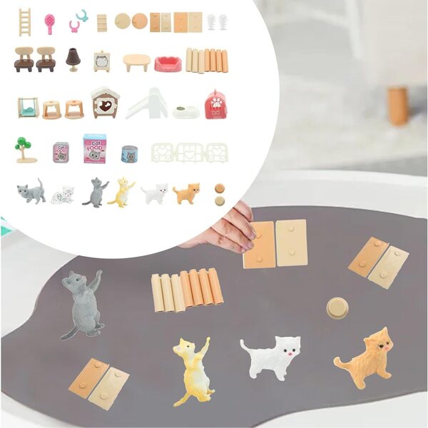 Realistisches Veterinär-Spielset für Kinder – 2 sichere und interaktive PVC-Tierläden