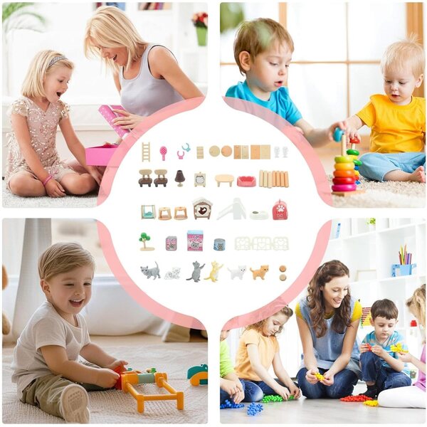 Realistisches Veterinär-Spielset für Kinder – 2 sichere und interaktive PVC-Tierläden
