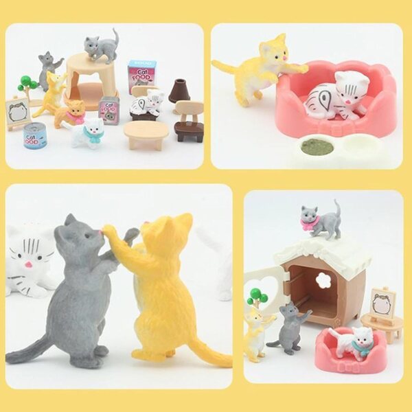 Realistisches Veterinär-Spielset für Kinder – 2 sichere und interaktive PVC-Tierläden