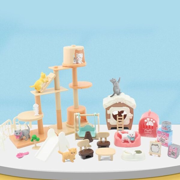 Realistisches Veterinär-Spielset für Kinder – 2 sichere und interaktive PVC-Tierläden