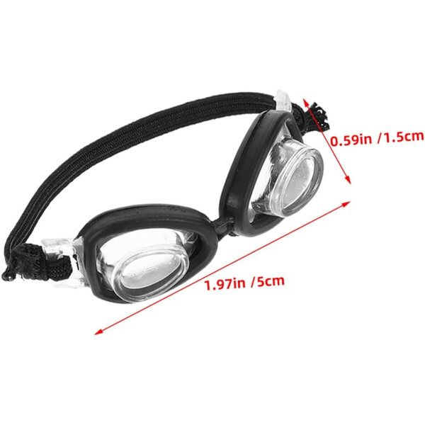 KOMBIUDA Mini-Schwimmbrille für Puppen – 2 Stück realistisches Kunststoffzubehör