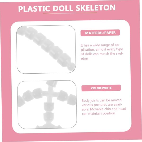 Gelenkige Puppenskelette aus Kunststoff, 15 cm, für Puppen und kreatives Basteln für Kinder