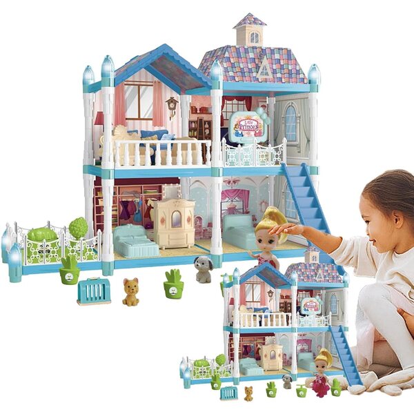 bellv Princess Castle Spielhaus mit Lichtern für Kinder