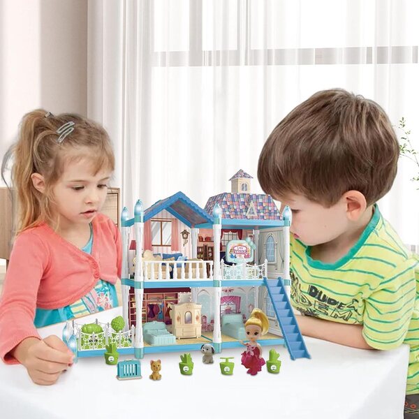 bellv Princess Castle Spielhaus mit Lichtern für Kinder