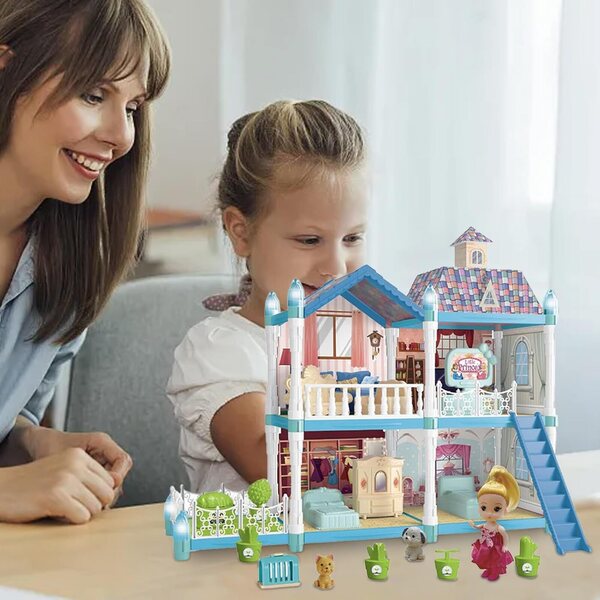 bellv Princess Castle Spielhaus mit Lichtern für Kinder