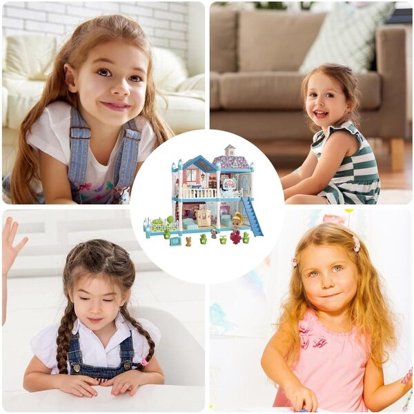 bellv Princess Castle Spielhaus mit Lichtern für Kinder