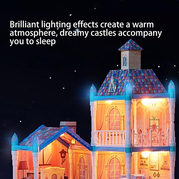 bellv Princess Castle Spielhaus mit Lichtern für Kinder