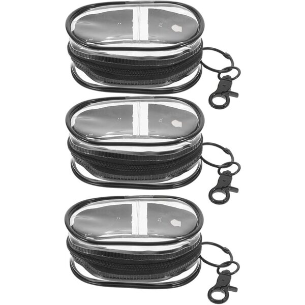 Set 3 Sacchetti Trasparenti in PVC con Gancio per Esposizione e Trasporto Bambole