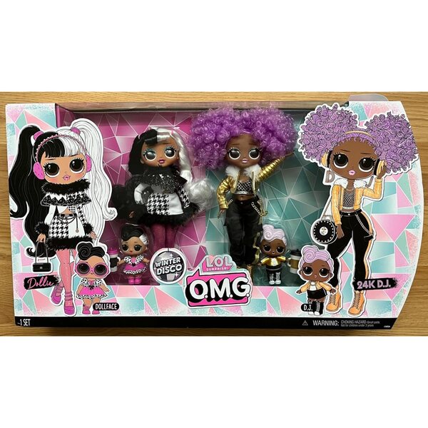 L.O.L. Überraschung! OMG. Winter-Disco-Set: Dollie und 24K D.J. mit über 35 Überraschungen