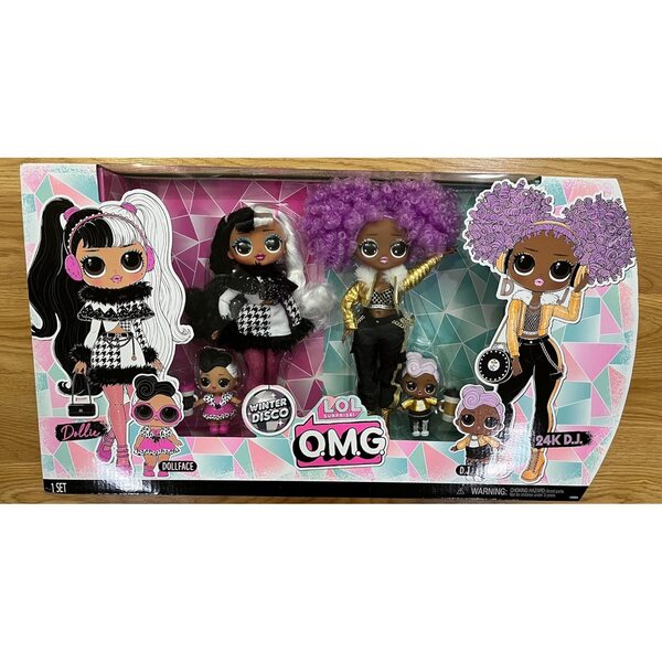 L.O.L. Überraschung! OMG. Winter-Disco-Set: Dollie und 24K D.J. mit über 35 Überraschungen