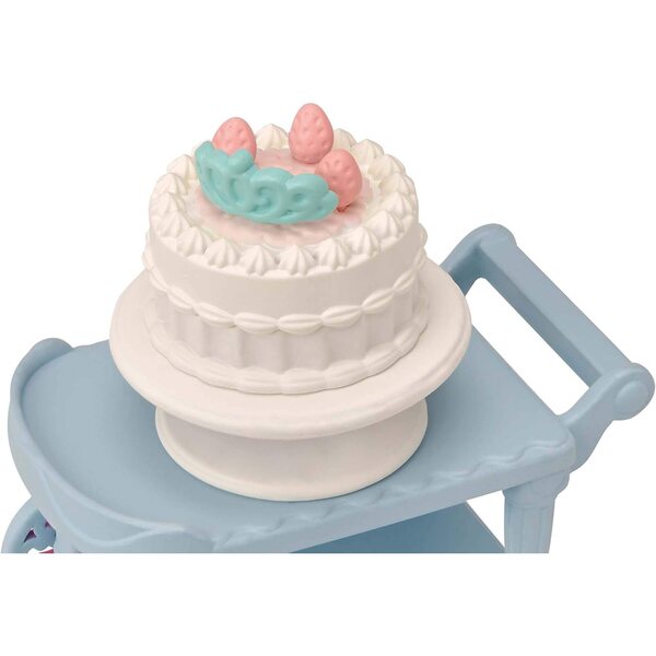 Zweifarbiges Chatgirl von Sylvanian Families und ihr Geburtstagstee mit Accessoires
