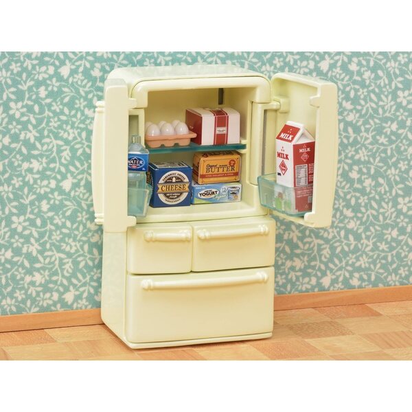 Sylvanian Families Kühlschrank-Set mit Zubehör, fantasievolle Spiele für Kinder