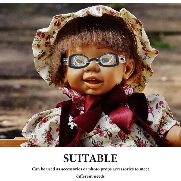 FRCOLOR Mini-Schwimmbrille für Puppen, 4 bunte Teile für Puppenhäuser