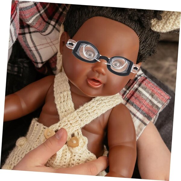 FRCOLOR Mini-Schwimmbrille für Puppen, 4 bunte Teile für Puppenhäuser