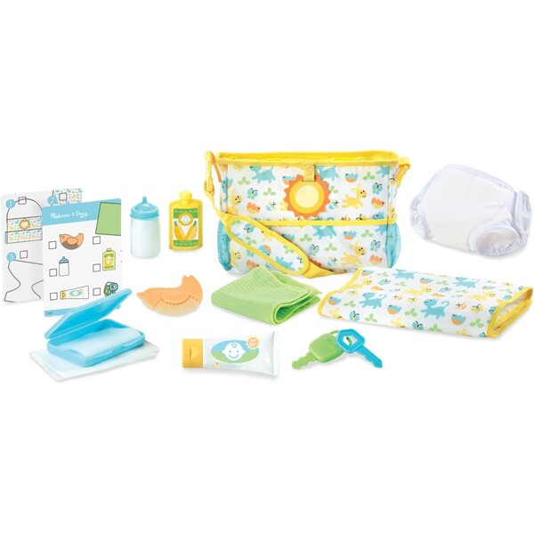 Melissa & Doug Mine to Love Reiseset für Puppen mit 17 Zubehörteilen