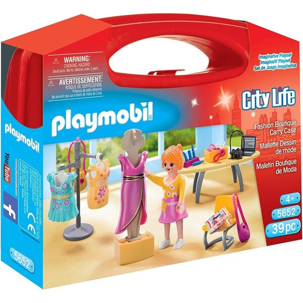 Playmobil 5652 Valisette Créatrice de Mode mit Outfits und Modeaccessoires für Kinder