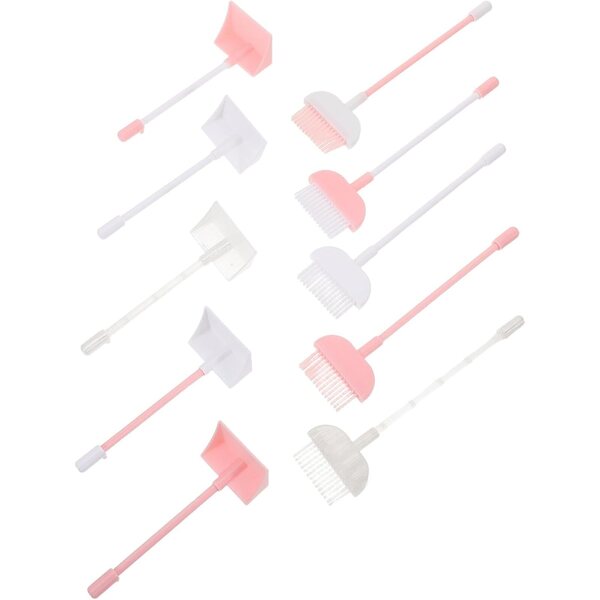 KOMBIUDA Kit 5 Mini Balai und 5 Mini Schaufel für Puppen und Rollenspiele