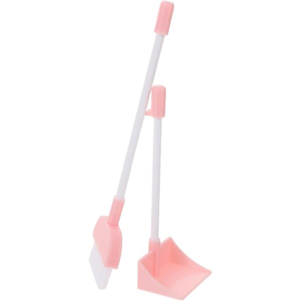 KOMBIUDA Kit 5 Mini Balai und 5 Mini Schaufel für Puppen und Rollenspiele