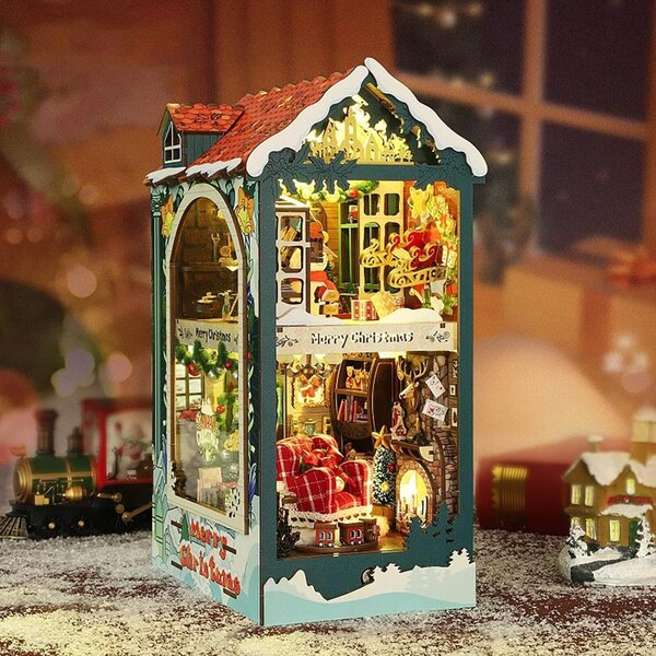Weihnachts-Miniatur-Set für Book Nook | Kreatives Diorama für Jugendliche und Erwachsene