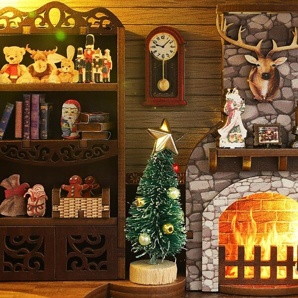 Weihnachts-Miniatur-Set für Book Nook | Kreatives Diorama für Jugendliche und Erwachsene
