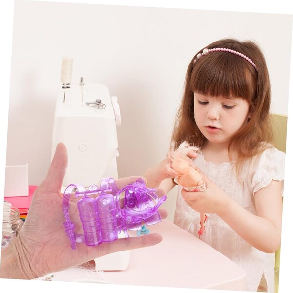 ERINGOGO Kit Mini Attrezzatura Da Sub Per Bambole 28 Cm, 4 Pezzi Plastica Viola