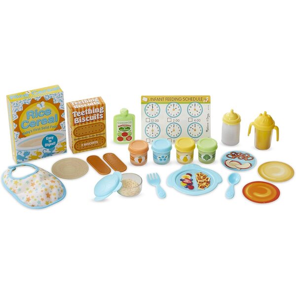 Melissa & Doug 24-teiliges Essensspielset mit Zubehör für Puppen unterschiedlichen Alters