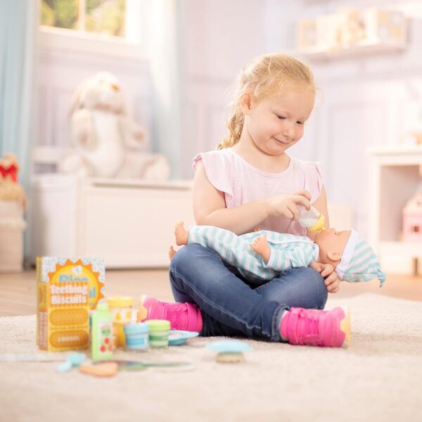 Melissa & Doug 24-teiliges Essensspielset mit Zubehör für Puppen unterschiedlichen Alters