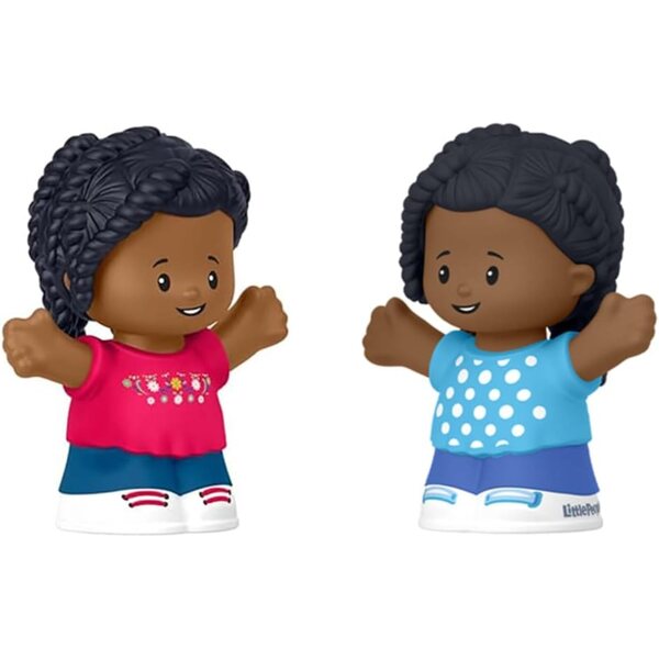 Fisher-Price Figurine di ricambio Afro-Americane con trecce per Little People HXH06 JCW82
