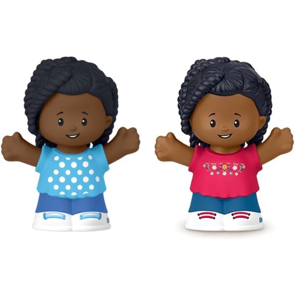 Fisher-Price Figurine di ricambio Afro-Americane con trecce per Little People HXH06 JCW82