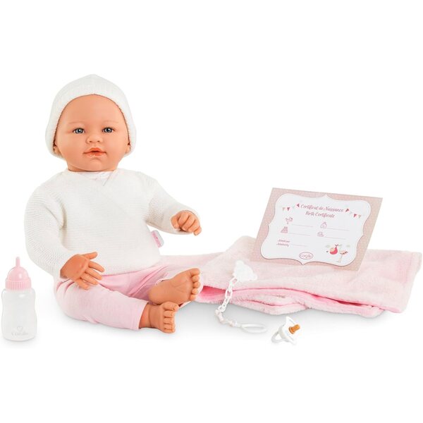 Corolle Mon Grand Pink Doll 42 cm – Realistische Neugeborenenpuppe ab 3 Jahren