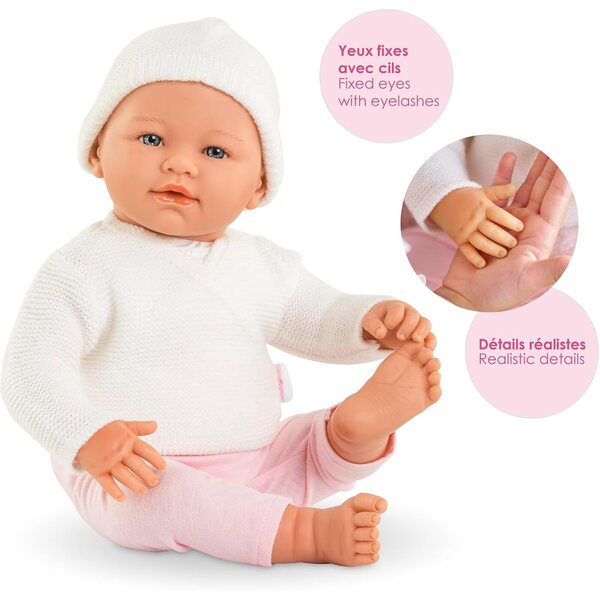 Corolle Mon Grand Pink Doll 42 cm – Realistische Neugeborenenpuppe ab 3 Jahren