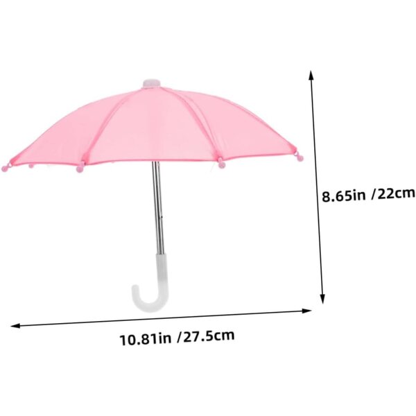 Set mit 2 Mini-Regenschirmen für Puppen. Realistisches Zubehör für Spiele und Mikrolandschaften