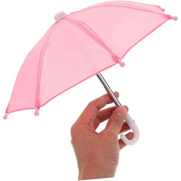 Set mit 2 Mini-Regenschirmen für Puppen. Realistisches Zubehör für Spiele und Mikrolandschaften