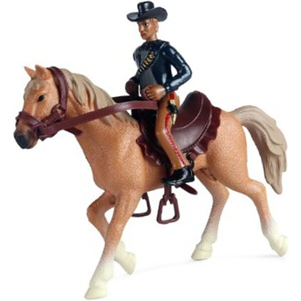Cowboy-Ritter-Figur aus robustem Kunststoff mit beweglichen Gelenken und hoher Simulation