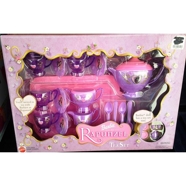 Barbie als Rapunzel Teeservice – Teeservice mit Puppe, Teekanne und Zubehör