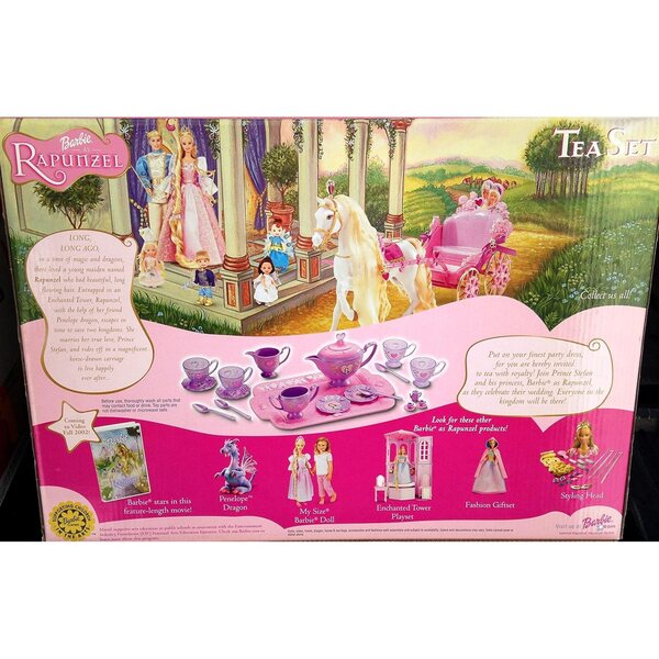 Barbie als Rapunzel Teeservice – Teeservice mit Puppe, Teekanne und Zubehör