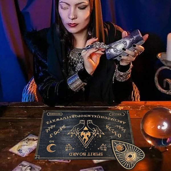Ouija-Geisterbrett aus Holz mit Pendel für Wahrsagerei und spirituelle Kommunikation