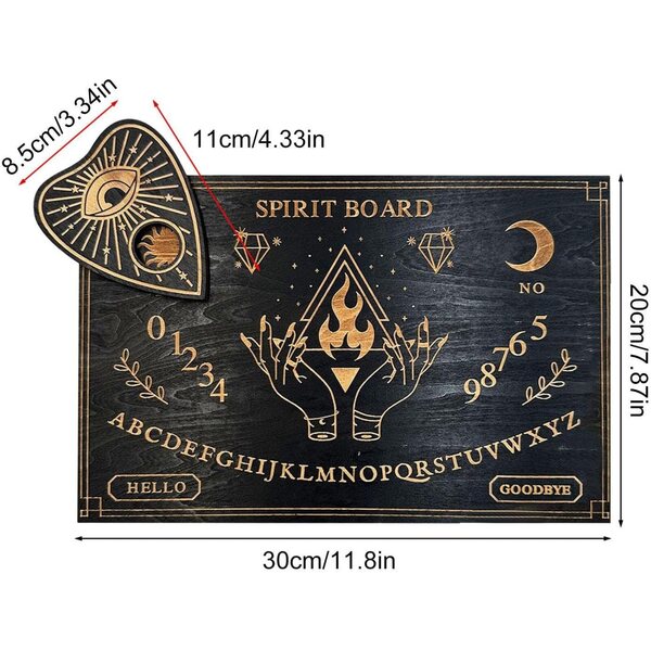 Ouija-Geisterbrett aus Holz mit Pendel für Wahrsagerei und spirituelle Kommunikation