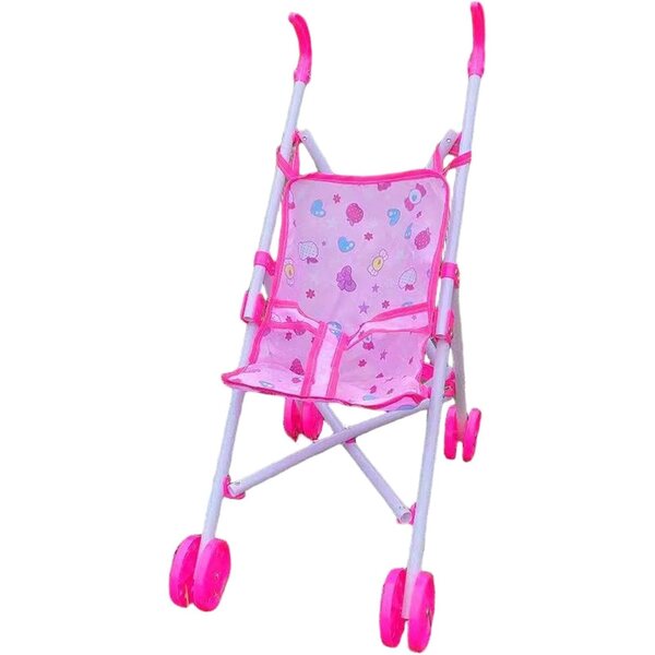 Sharplace Zusammenklappbarer und realistischer Puppenspielzeug-Kinderwagen für Kinder