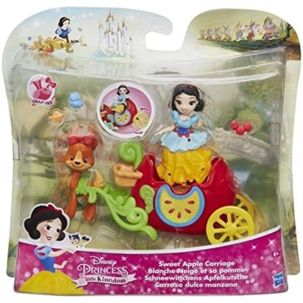 Disney Princess Little Kingdom Süßer Apfelwagen mit Schneewittchen und Zubehör